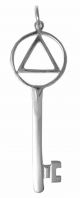 763-3 Sterling Circle Triangle Key Pendant